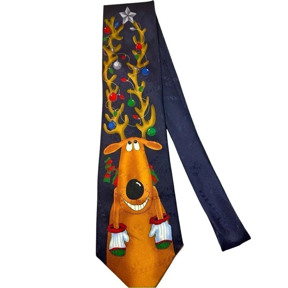 Hallmark SpecialTies Christmas
Reindeer Novelty Necktie - Festive
and Fun